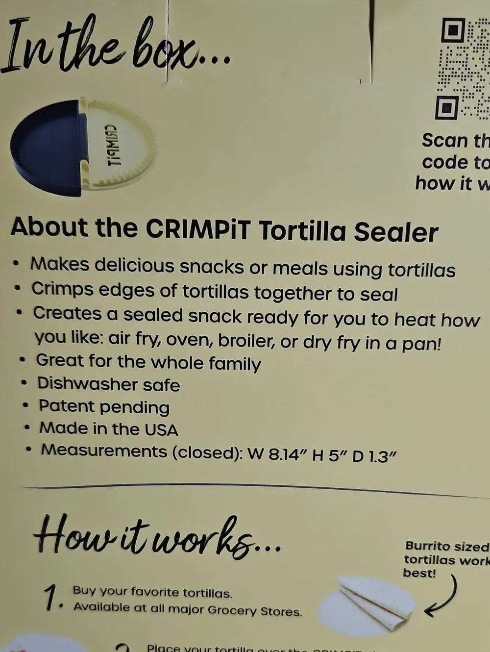 Crimpit Tortilla Makung Kit With Recipes
